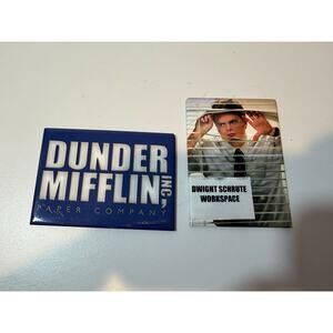 The Office tv show magnets Dunder Mifflin Dwight Workspace NWOT